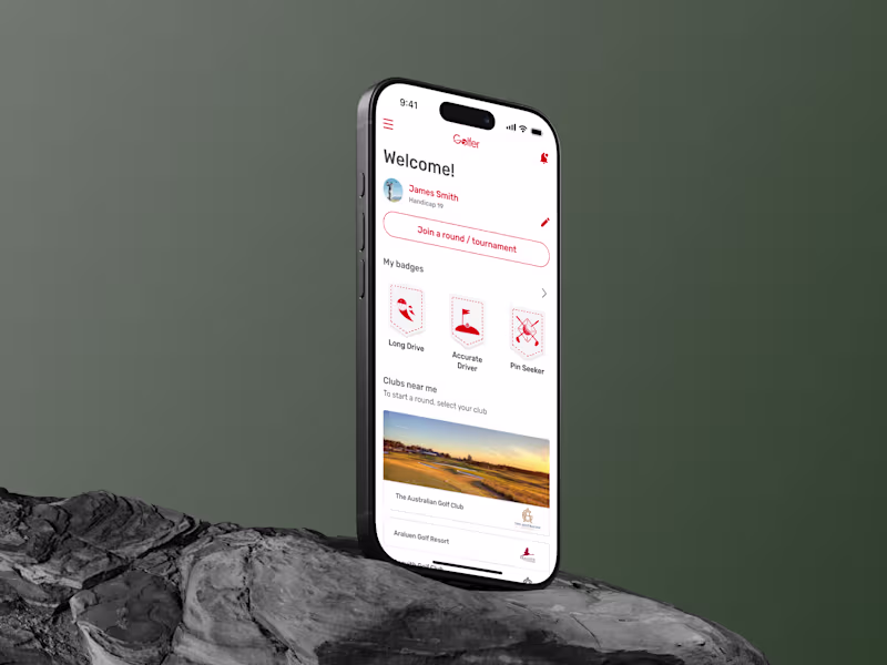 Cover image for Golf Tournament & Live Scoring App | Sports Tech | Mobile