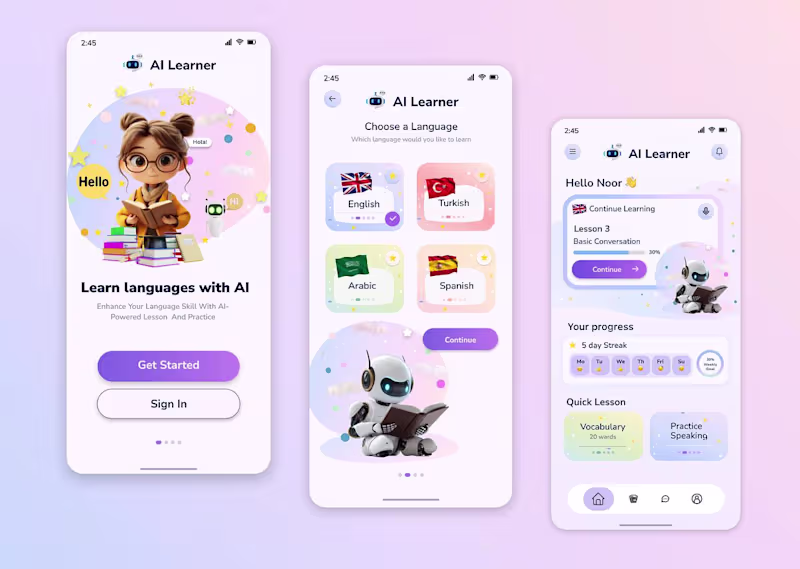 Cover image for AI Language Learning Mobile App