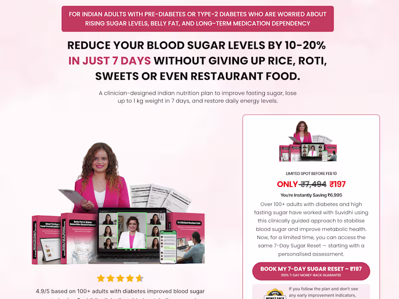 Cover image for Blood Sugar Reset Landing Page