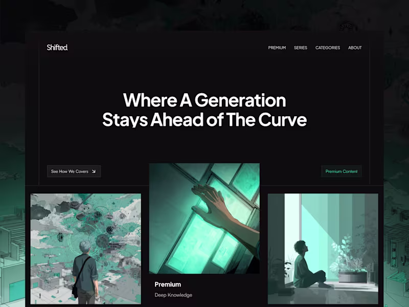Cover image for Shifted Media - Editorial/Blog Website