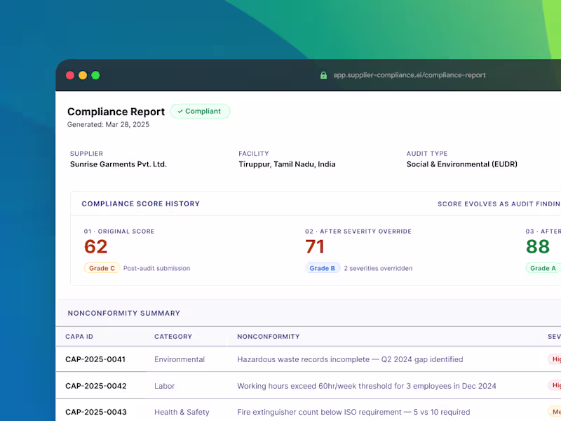 Cover image for Supplier Compliance Platform | Enterprise B2B SaaS UX