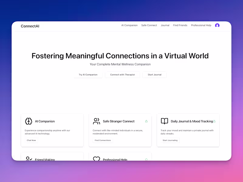 Cover image for ConnectAI: Bridging the Gap for Human Connection