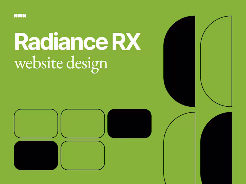 Cover image for RadianceRx: Website design