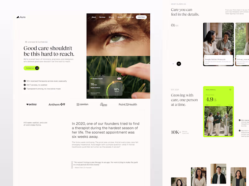 Cover image for Aura About Us Page Redesign