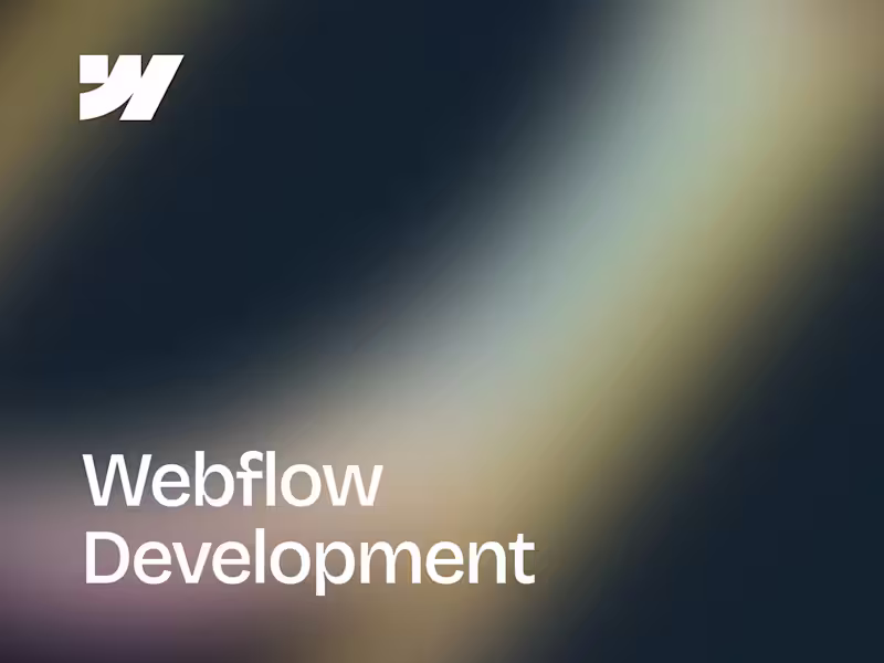 Cover image for Custom Webflow Site with Animations & Integrations
