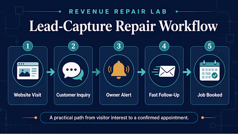 Cover image for Lead-Capture Repair Workflow: a five-stage