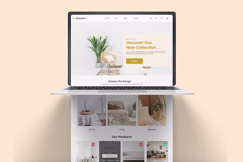 Cover image for Furniture labding page design