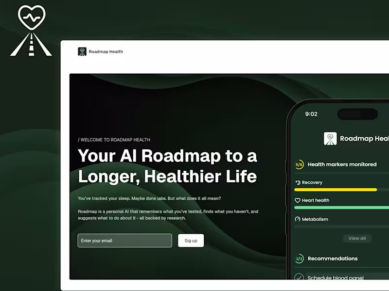 Cover image for Webflow Development for Roadmap Health (Health-Tech Platform)