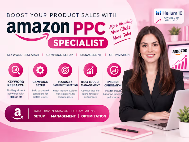 Cover image for Amazon PPC Specialist | Setup, Management & Optimization