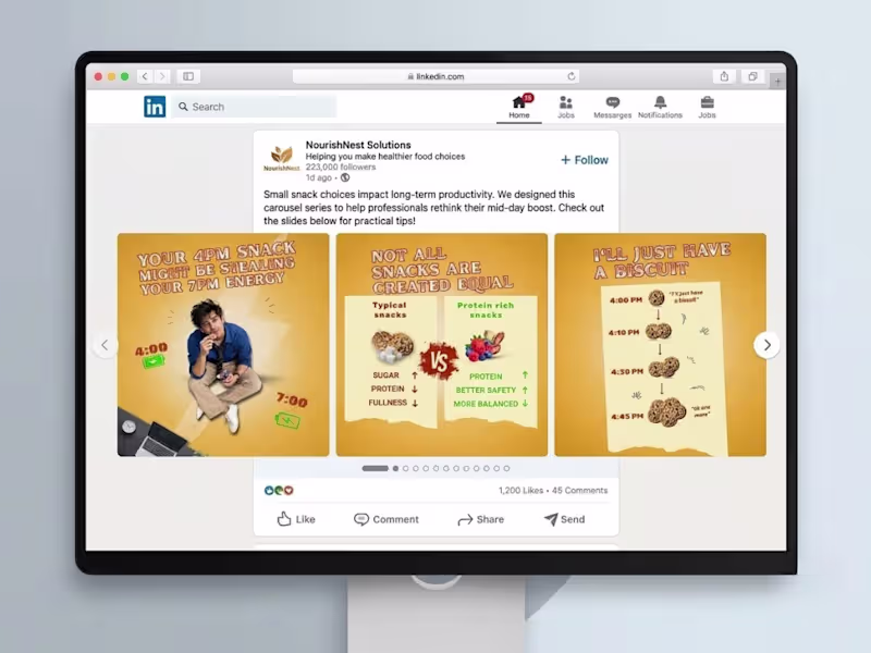 Cover image for NourishNest Linkedin carousel