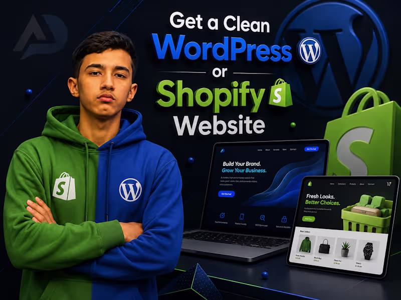 Cover image for Get a Clean WordPress or Shopify Website