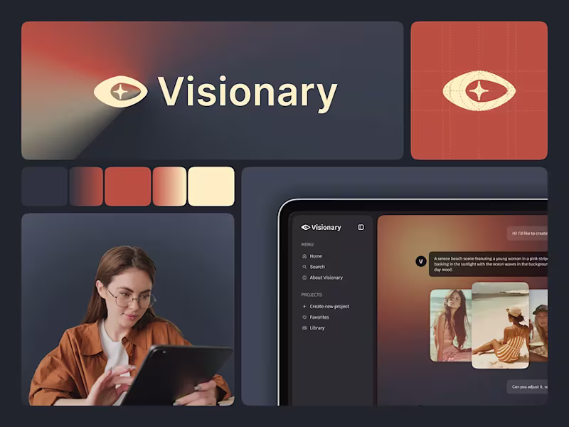 Cover image for Logo and branding for Visionary, an AI-powered image generat...