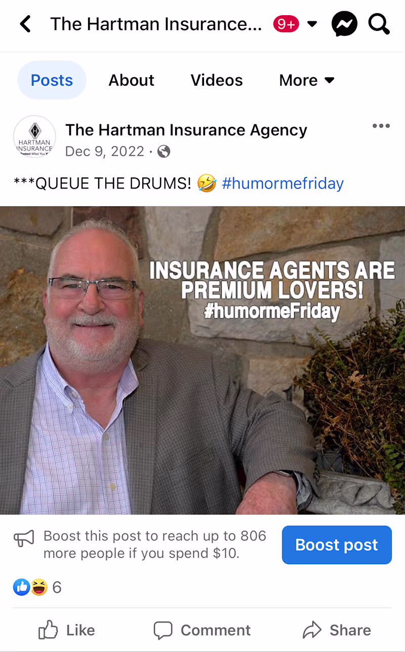 Cover image for HARTMAN INSURANCE AGENCY WEBSITE, SOCIAL