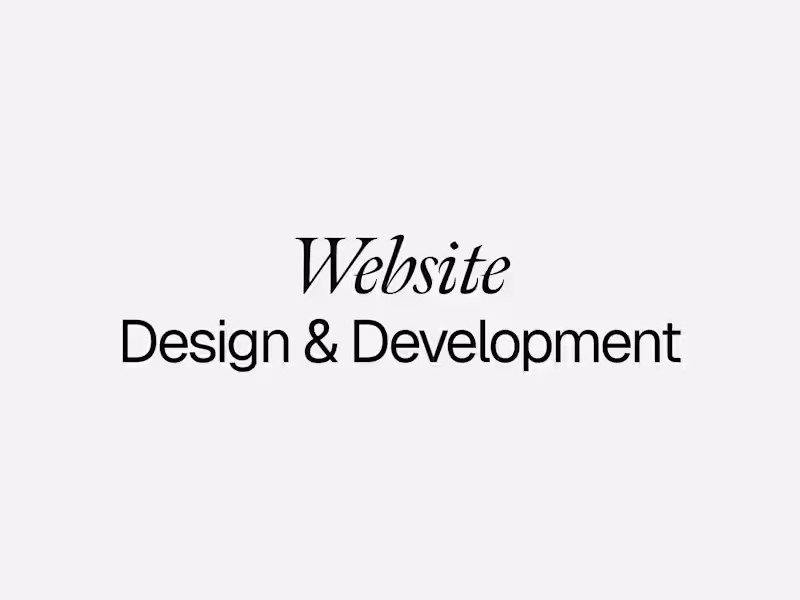 Cover image for Website Design & Development