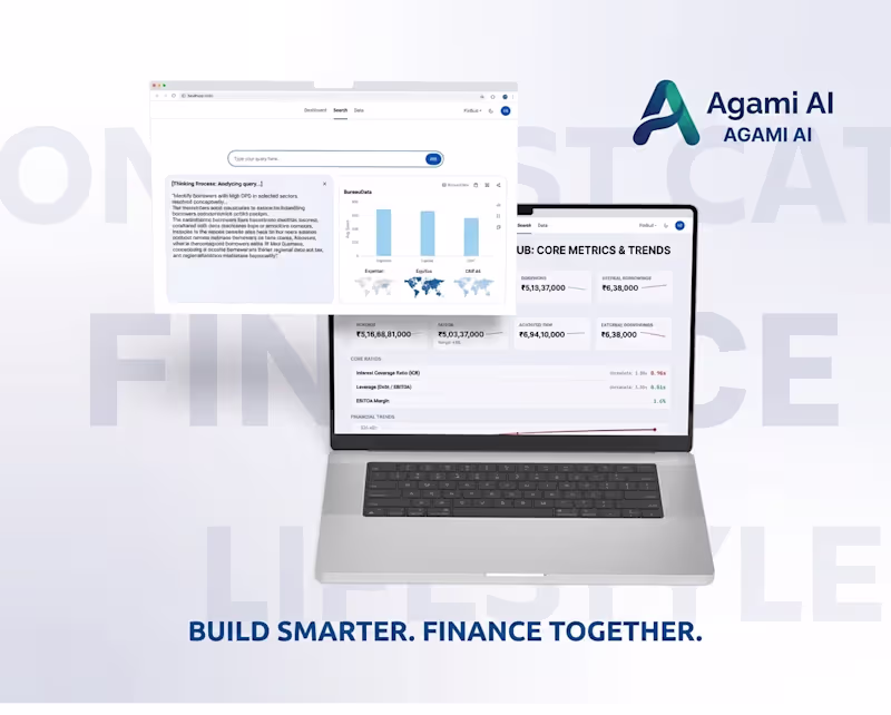 Cover image for Aagami AI - Fintech Platform
https://app.agami.ai/login

