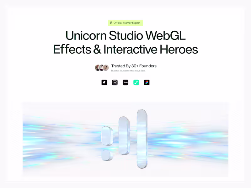 Cover image for Unicorn Studio WebGL Effects & Interactive Heroes