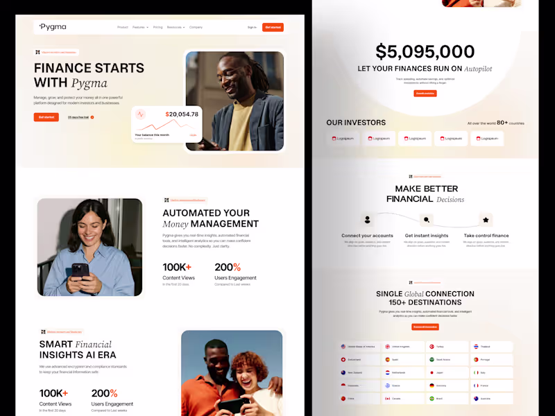 Cover image for Fintech SaaS website Design
