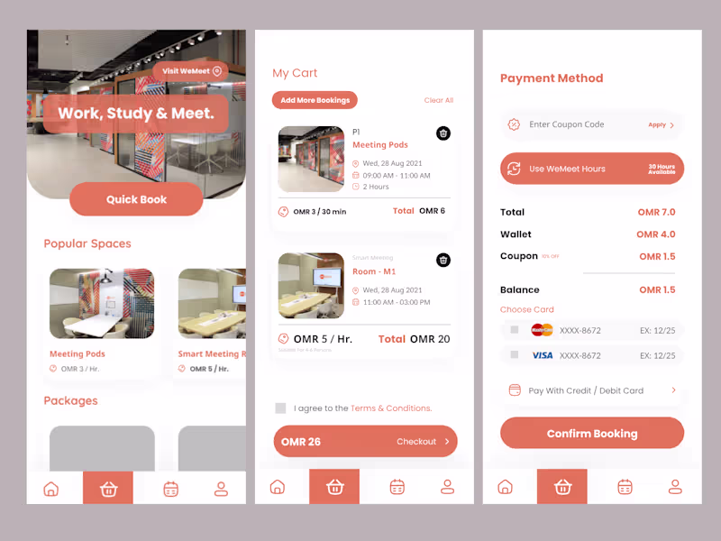Cover image for WeMeet- A room booking app for study and meetings
