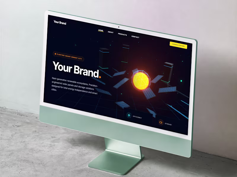 Cover image for 3D Solar Energy Website Concept