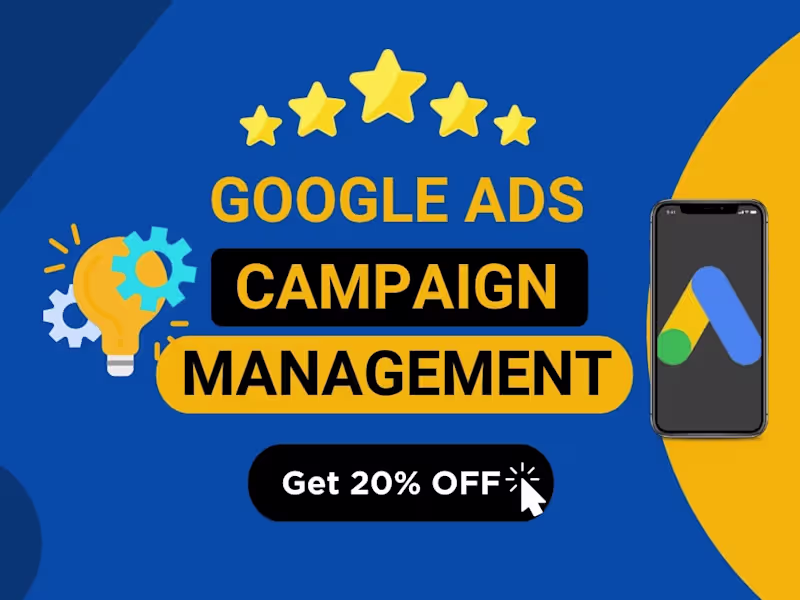 Cover image for Google Ads PPC Campaign Setup and Management to get Maximize ROI
