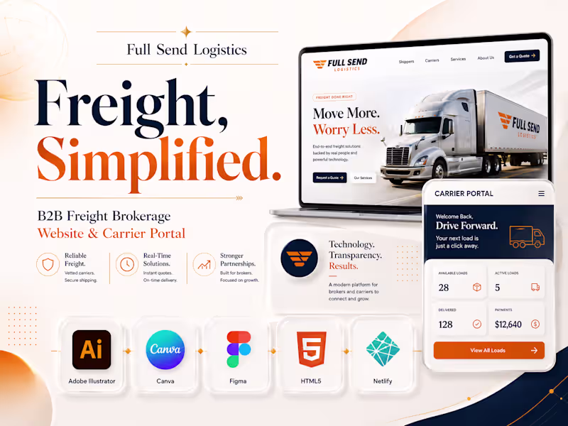 Cover image for Full Send Logistics — B2B Freight Brokerage Website