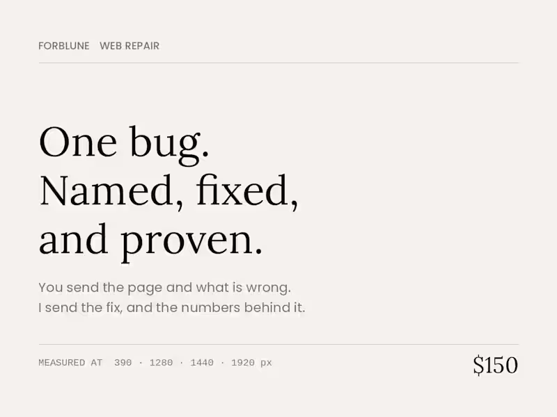 Cover image for Fix one website bug or responsive layout issue
