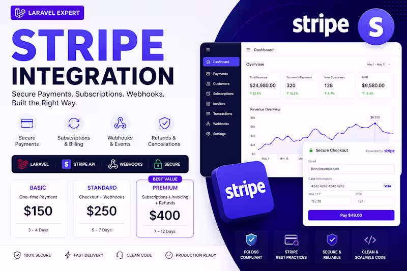 Cover image for Stripe Payment Integration in Laravel
