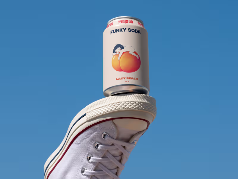 Cover image for FUNKY SODA — Zero Sugar Soda Packaging & Brand Identity