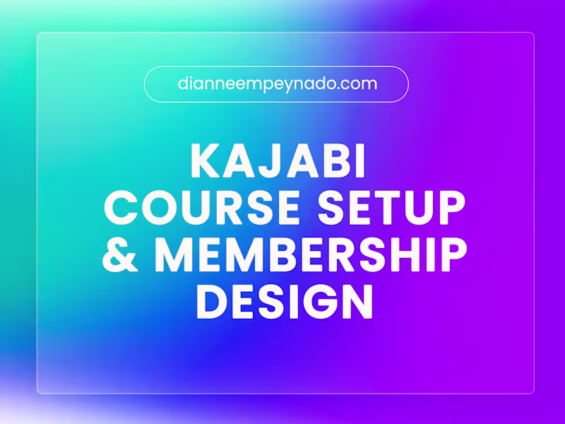 Cover image for Kajabi Course Setup & Membership Design