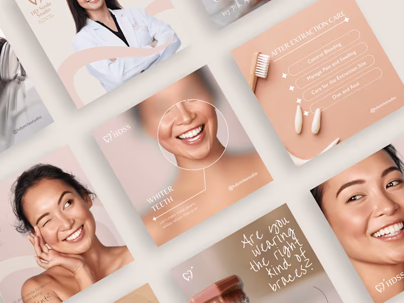 Cover image for HD Smiles Studio Dental Clinic Logo & Branding Project