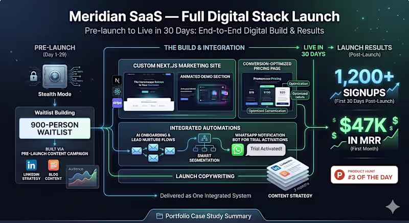 Cover image for Meridian SaaS — Full Digital