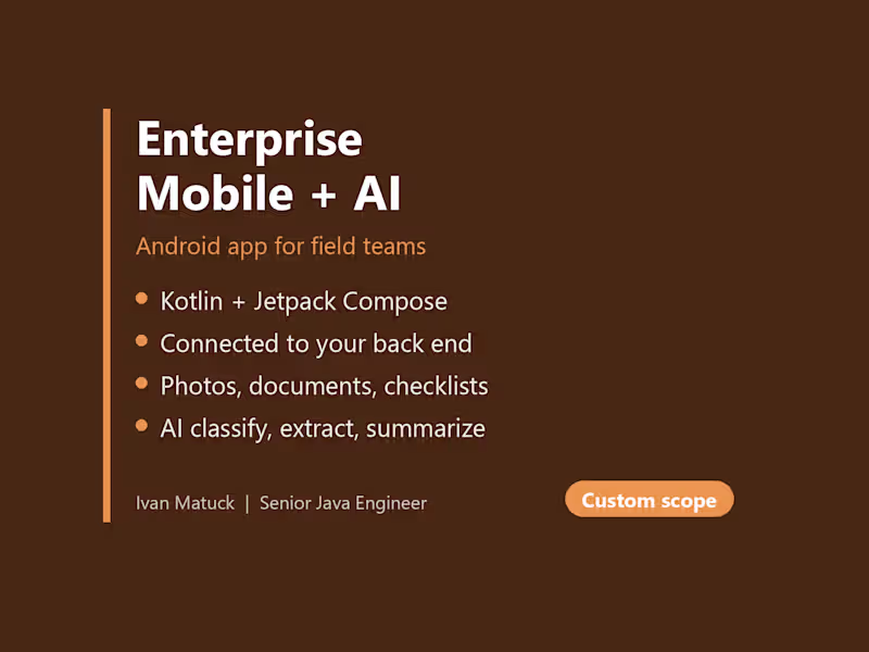 Cover image for Enterprise Mobile + AI