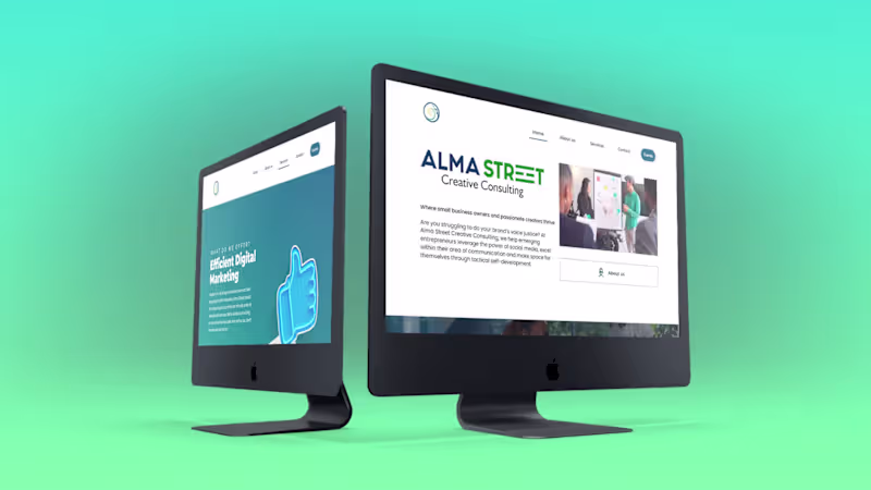 Cover image for Marketing Website Design for Alma Street | UX/UI Case Study