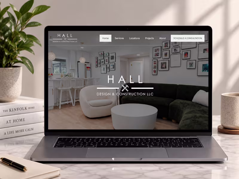Cover image for Hall Design & Construction — WordPress & Elementor Development