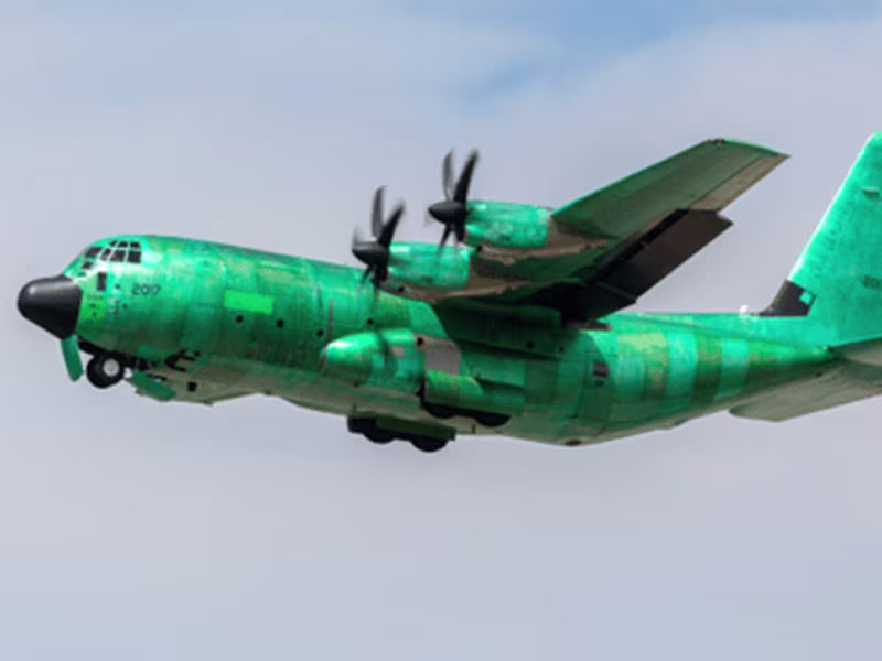 Cover image for Coast Guard accepts 17th C-130J long range surveillance aircraft