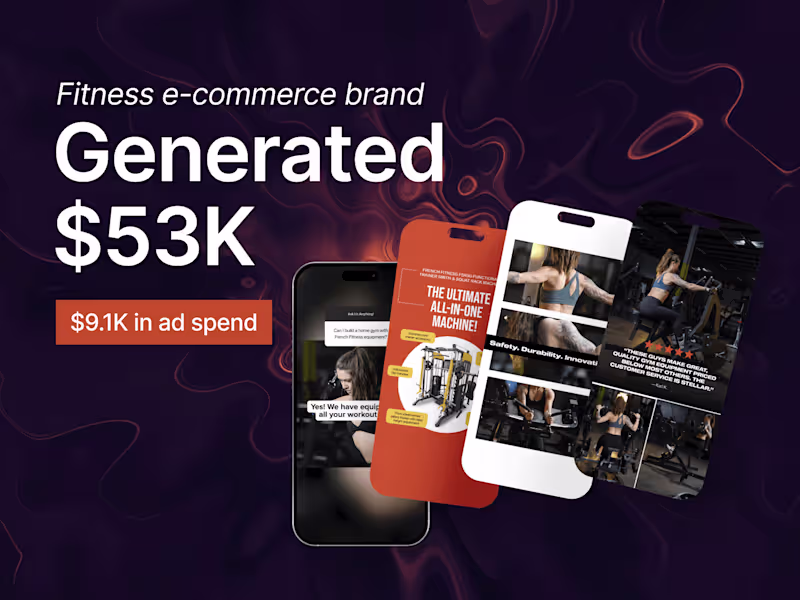 Cover image for Meta Ads Design for a Fitness eCommerce Brand
