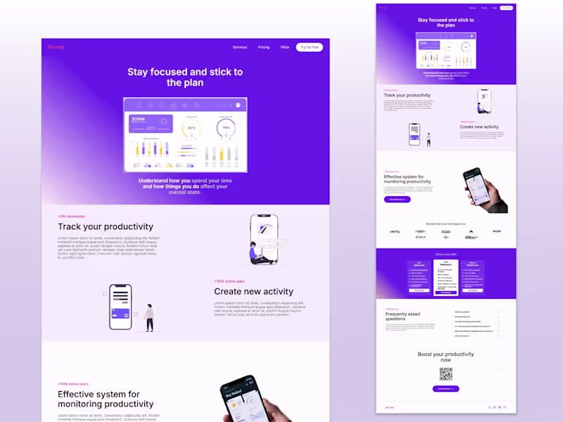 Cover image for Saas Landing page