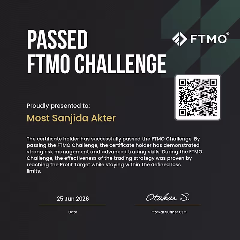 Cover image for FTMO Certificate