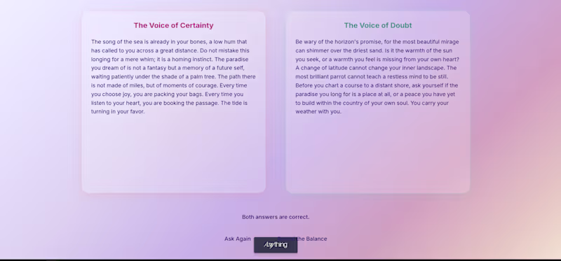 Cover image for The Oracle is a tiny decision tool built to cut through over...