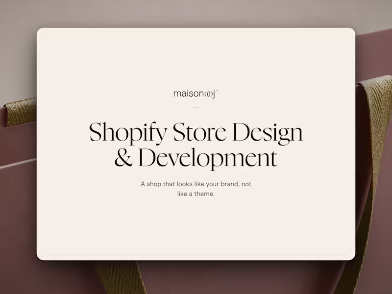 Cover image for Shopify Store Design & Development
