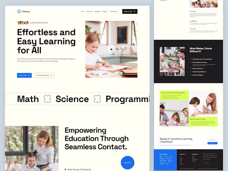 Cover image for Tutoria - Education Website Template