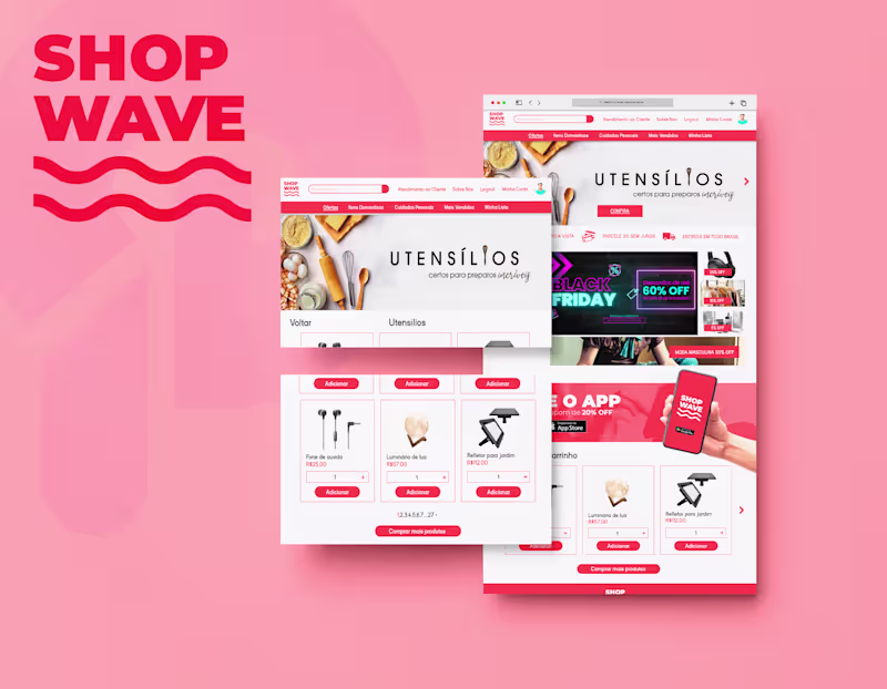 Cover image for Design UX/UI | ShopWave Webshop