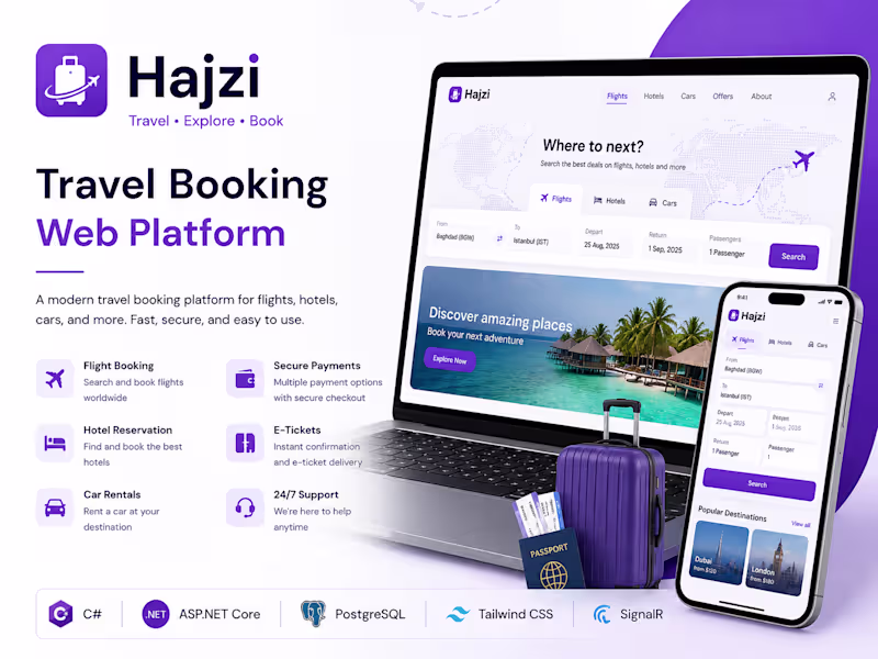 Cover image for Hajzi – Full-Stack Travel Booking Platform