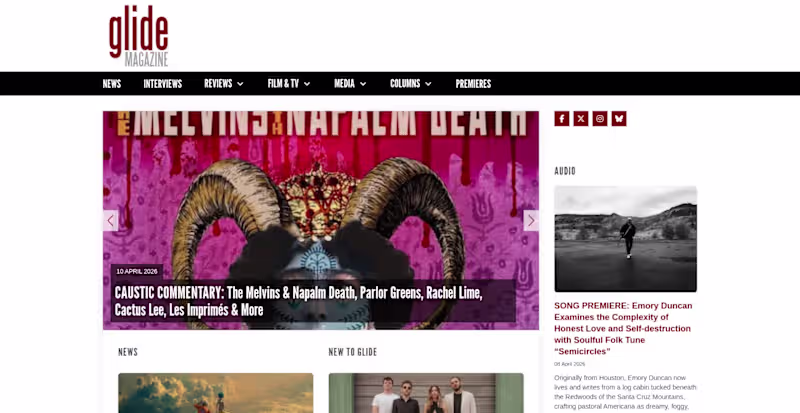 Cover image for Music and entertainment magazine website