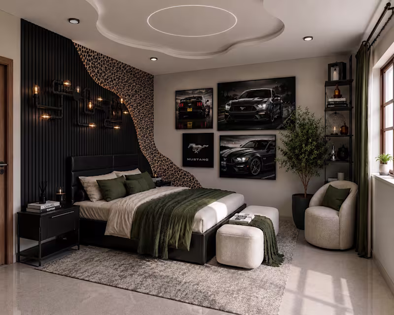 Cover image for MIDNIGHT SAFARI THEMED BEDROOM
My client