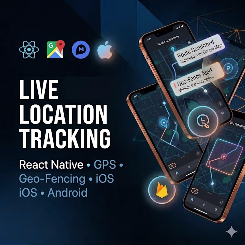 Cover image for Live Location Tracking & Geo-Fencing for React Native Mobile App