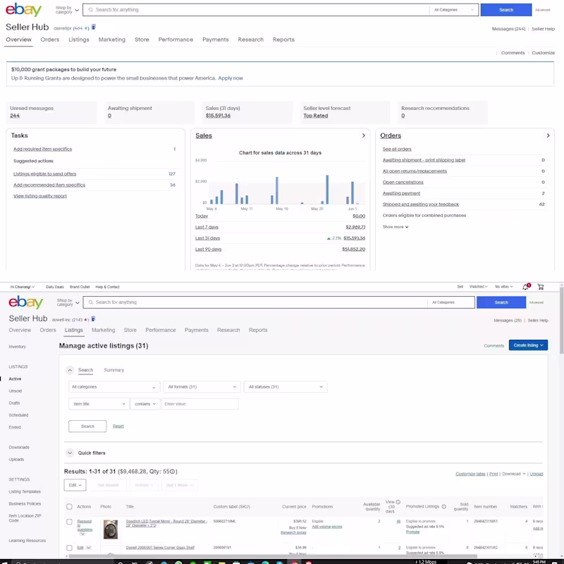 Cover image for eBay Store Management (A to