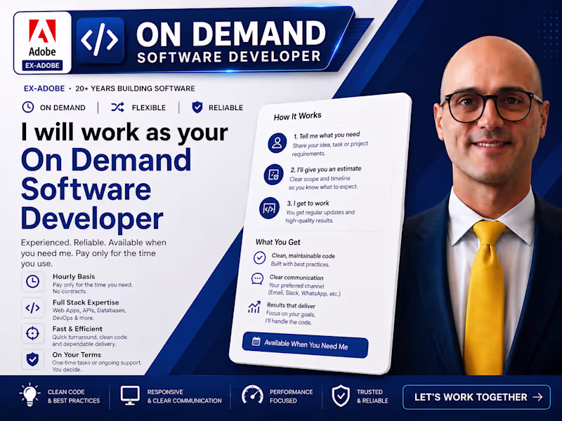 Cover image for On-demand software development