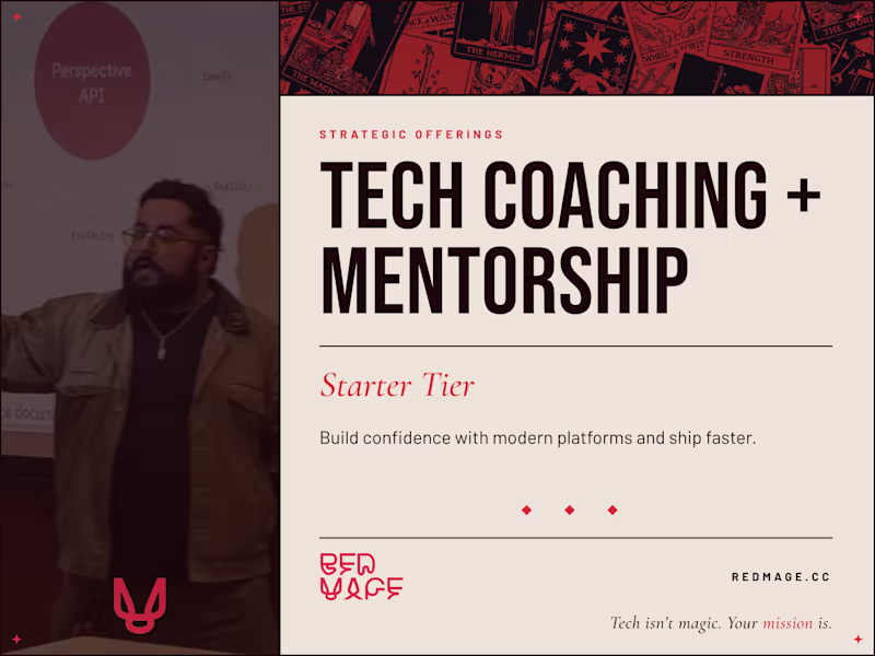 Cover image for Tech Coaching + Mentorship – Starter