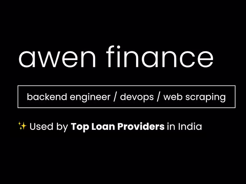 Cover image for Awen <> Finance Products 